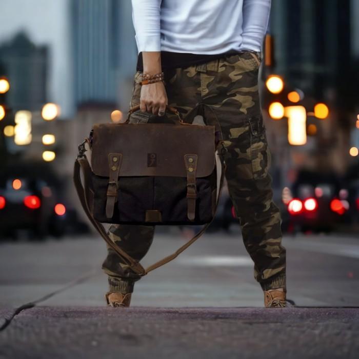 Tas Kerja/Tas Kantor Pria+ T4 Laptop (Kulit Asli Premium) -Birmingham-