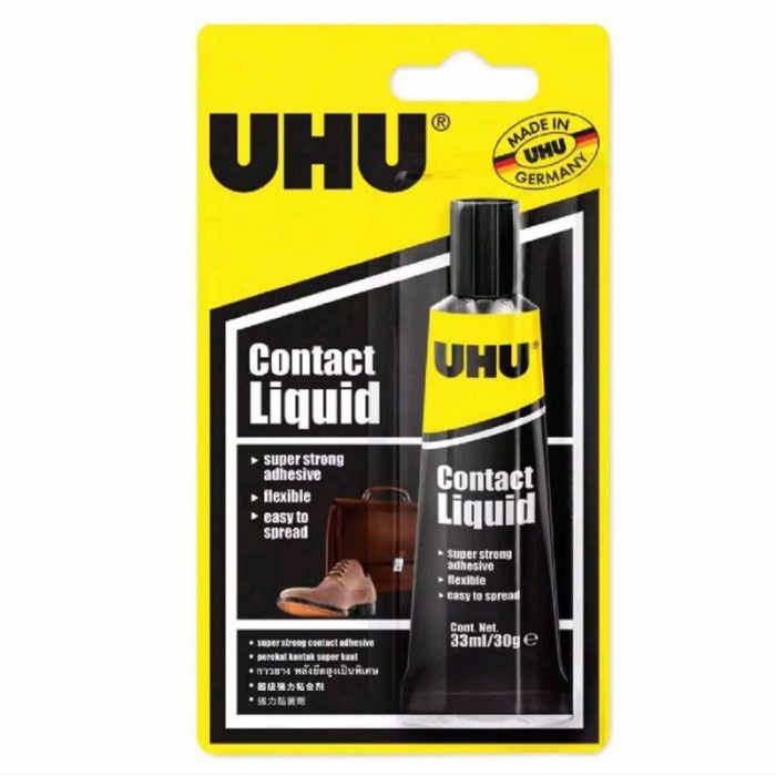 

Terlaris Uhu Household Contact Liquid 33 Ml Blister / Lem Sepatu / Lem Tas