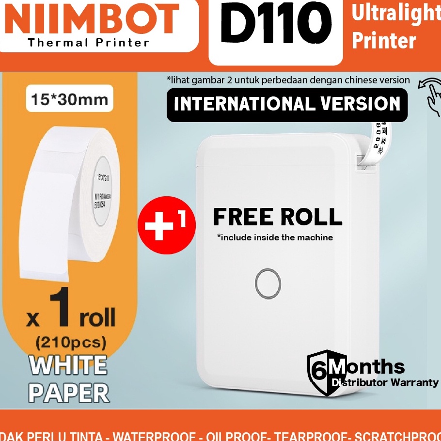 

[ Free label ] Niimbot D110 Mini Portable Wireless Bluetooth Label Thermal Printer lqb