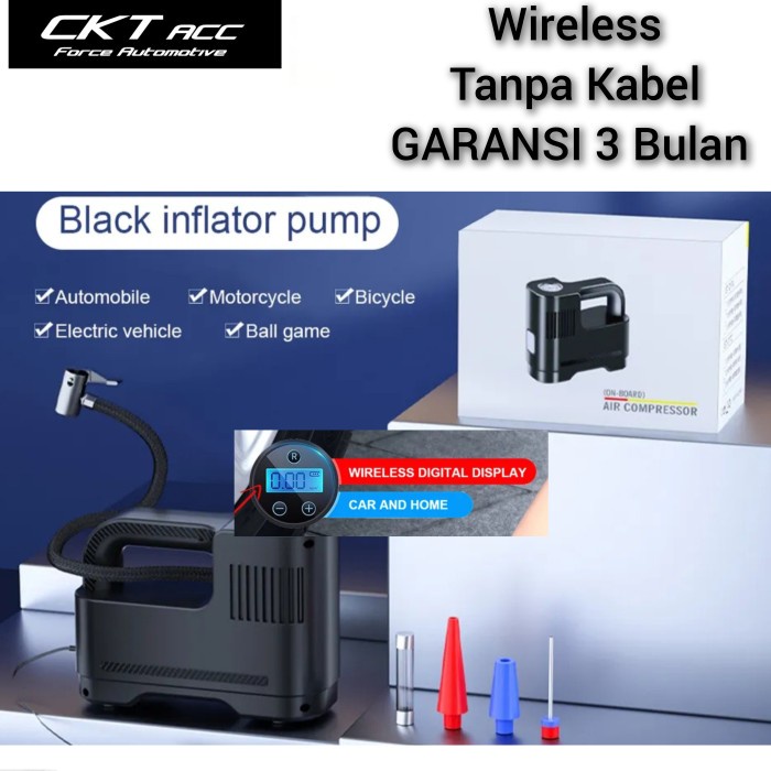 Terlaris Pompa Ban Mobil Wireless Tanpa Kabel Sepeda Motor Elektrik Inflator