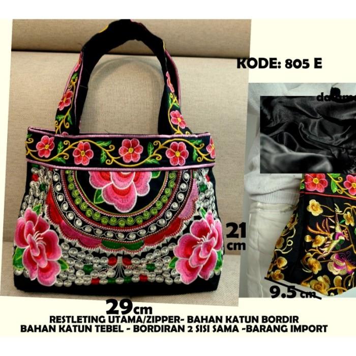 Tas Jinjing Import Full Bordir Thailand Oleh-Oleh Bangkok Kode 805 B-F