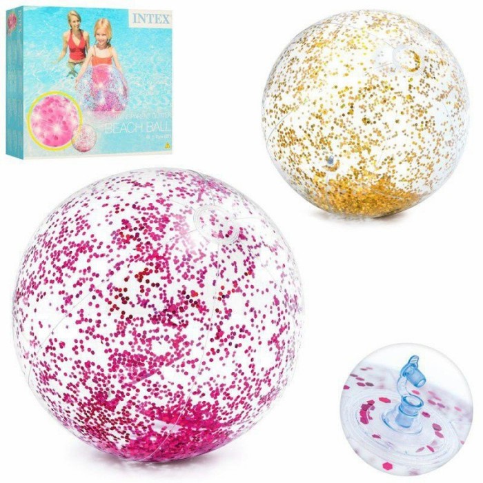Intex Bola Pantai Transparan Glitter / Beach Ball