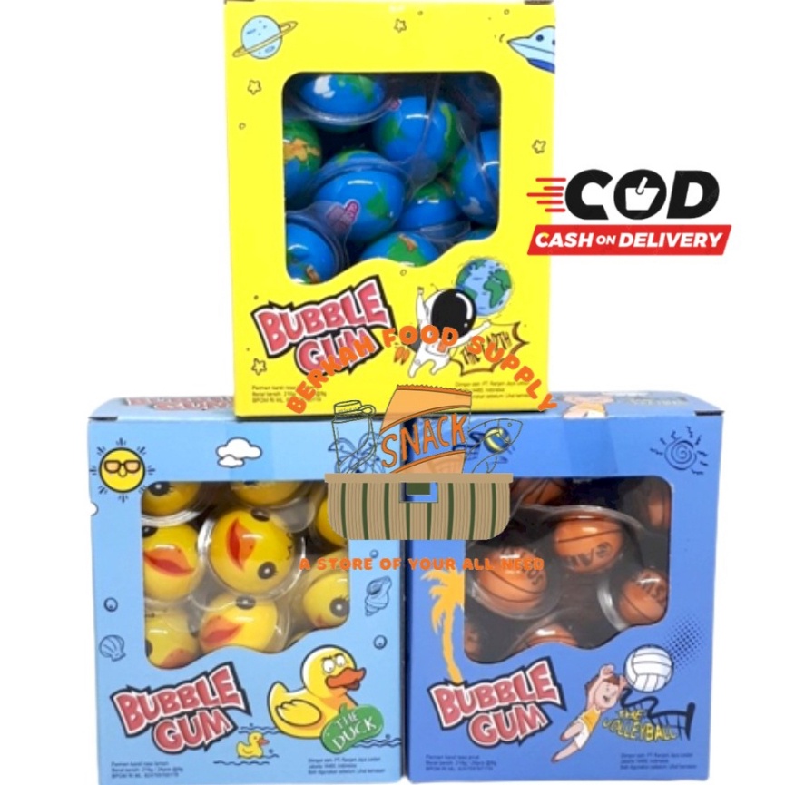 

[KODE PRODUK BFGQN6363] ( BERKAH ) Duck Voli Earth Volley Ball Youka Bubble Gum isi 24 pcs 216gr Permen Karet Import Rasa lemon Blueberry Snack Cemilan Anak Murah