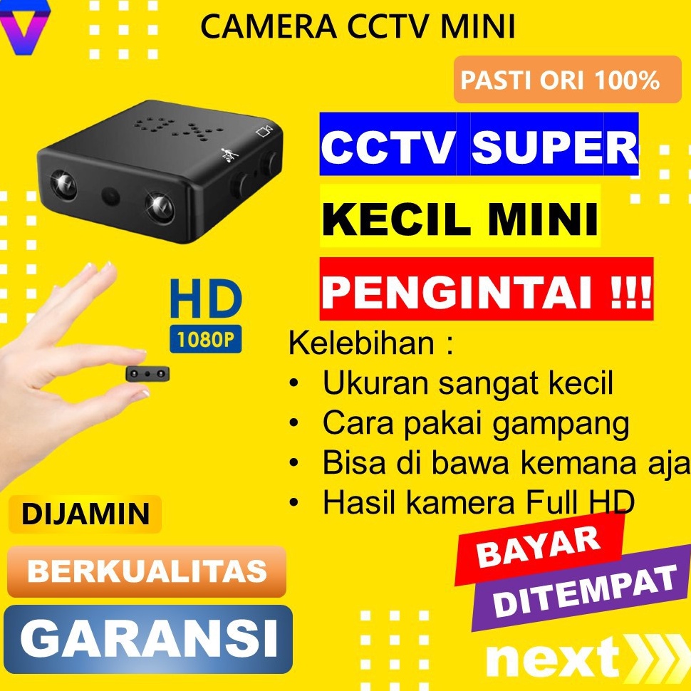 QRTG-66 KAMERA PENGINTAI MINI TERSEMBUNYI CAMERA CCTV KECIL MINI MURAH SPY CAM CAMERA PENGINTIP FULL