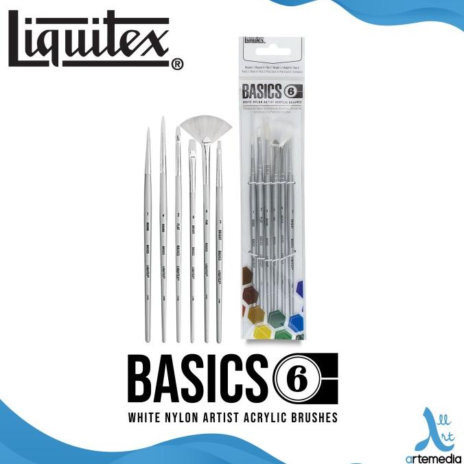 

Kuas Lukis Liquitex Basics Set 6 White Nylon Short Handle