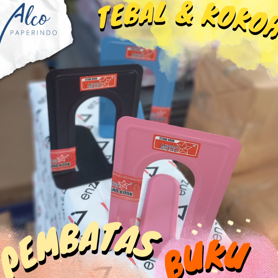 

[KODE PRODUK I0J0T5847] Penyangga Rak Buku/Book End/Pembatas Buku/Book Stand/Book Organizer