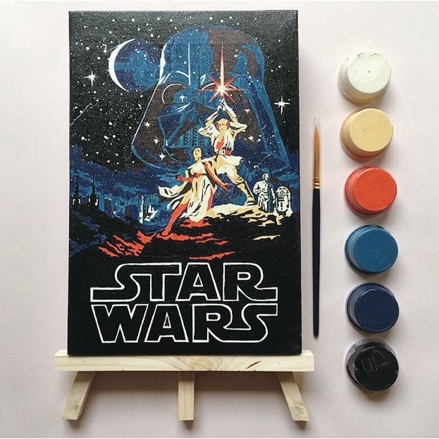 

star wars paint by number art set