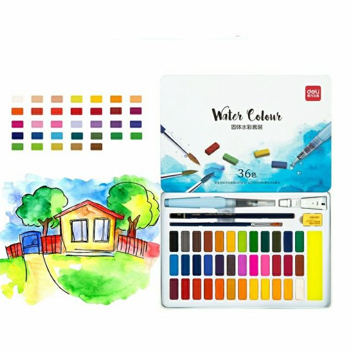 

Deli 36 Solid Water Colour - Paket Belajar Watercolor