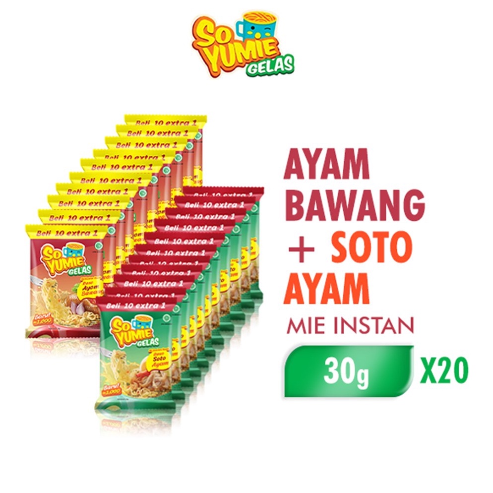 

8.8 STOK READY So Yumie Gelas Soto Ayam x 10 pcs + So Yumie Gelas Ayam Bawang x 10 pcs