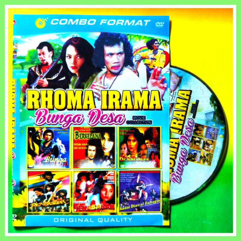 Kaset Film Indonesia Jadul / Lawas Koleksi Rhoma Irama Pilihan Bunga Desa 6 Judul.