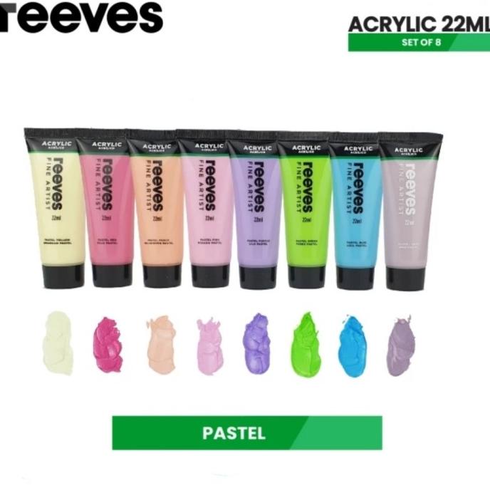 

Reeves Acrylic Paint Set 8 x 22ml # Primary / Pastel / Metallic
