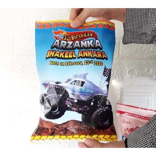 giant snack small monster truck / snack bag monster truck / snack pouch monster truck