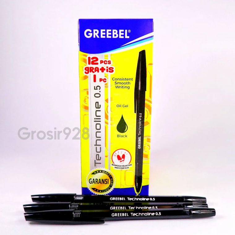 

[KODE PRODUK RBKEC9338] (Per 12+1) Pen Greebel Technoline 0.5 mm / Pulpen / Pen Semi Gel (12 GRATIS 1)
