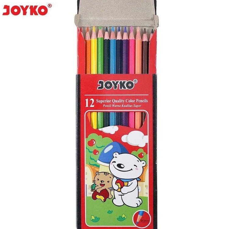 

[KODE PRODUK 9ALE85396] Pensil Warna 12 Warna Panjang Joyko CP-12PB