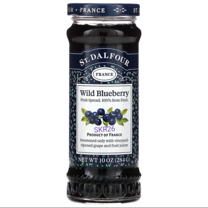 

St Dalfour Fruit Spread - Wild Blueberry 248G
