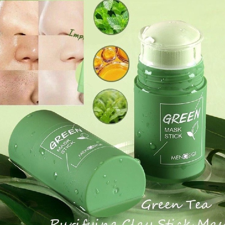 Buruan Beli❁ ED7MP MEIDIAN Green Tea Mask Cleansing Clay Stick Masker wajah Masker Pembersih komedo/