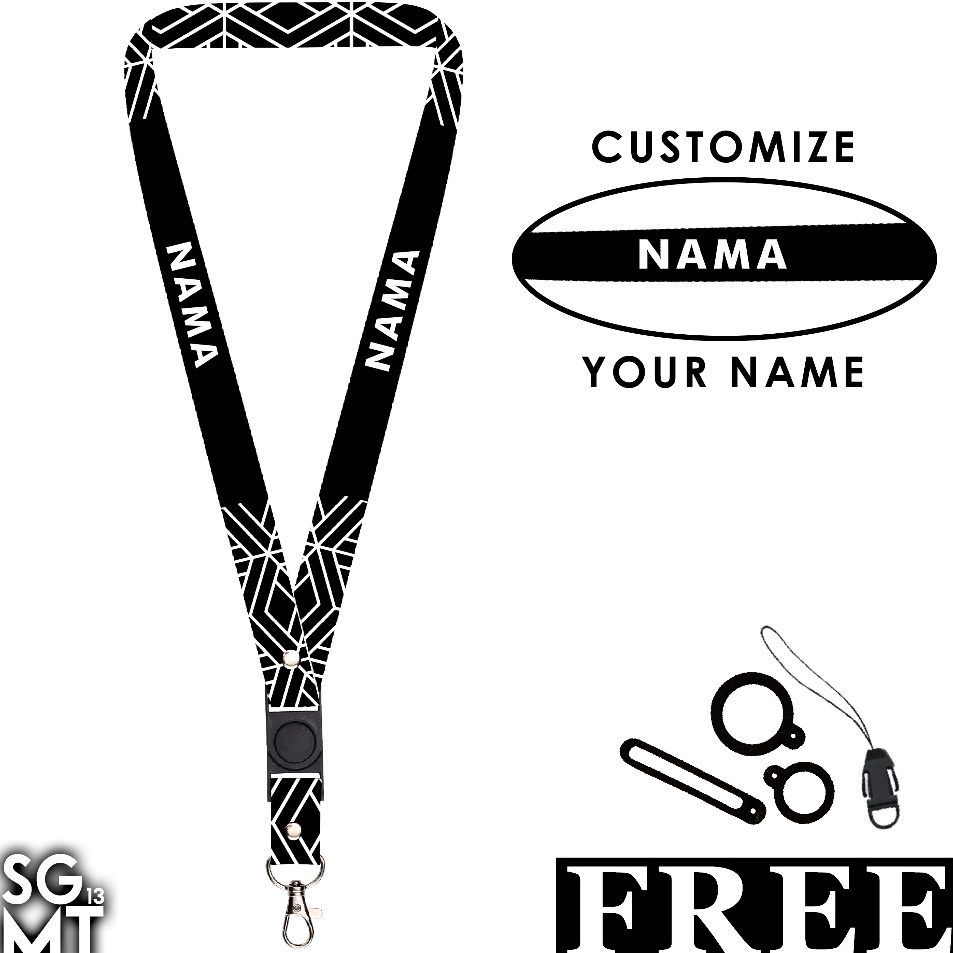 

[KODE PRODUK ERHCI9554] BISA SATUAN Lanyard Custom Nama Printing Full 2 Sisi Ukuran 2cm Satuan Murah Bisa Request Nama Design 1