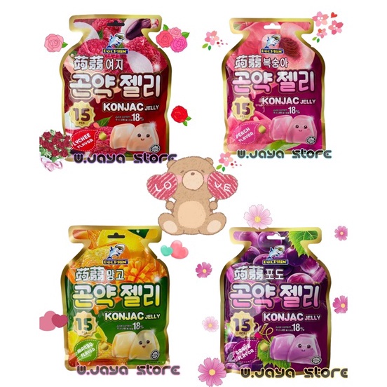

[KODE PRODUK 86RGR7989] Captain Dolphin Konjac Jelly Manggo/ Peach/ Lychee/ Grape 300g