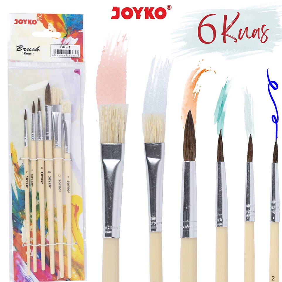 

[KODE PRODUK 09H899791] Brush Kuas Cat Air Lukis Acrylic Joyko BR-1