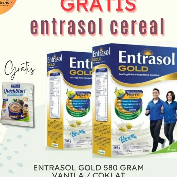 

Import ✨Terbaik✨ Entrasol Gold 600gr 580 gram Coklat/vanila/ Plain Original 350gr serbuuu !