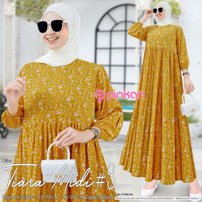 dress wanita tiara midi #3 by Pinkan