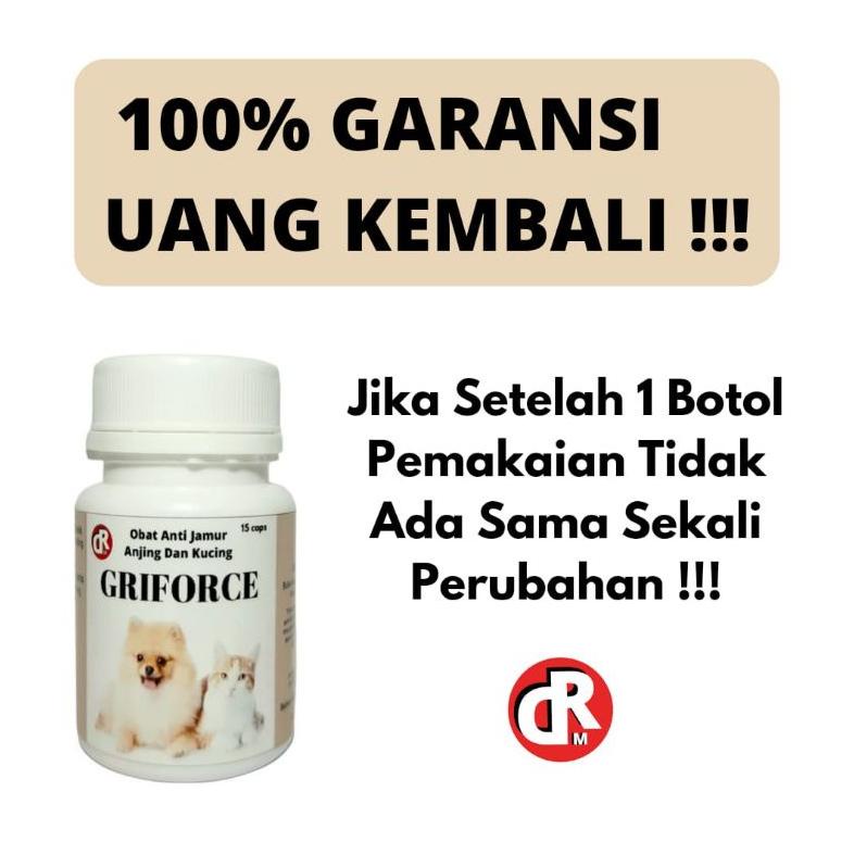 MURAH OBAT JAMUR ANJING KUCING KITTEN GRIFORCE ANTI JAMUR RINGWORM PARASIT KULIT BERKERAK ALERGI DER