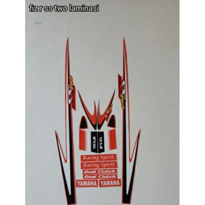 STRIPING FIZ R VARIASI SS TWO ORANGE, striping stiker yamaha fiz r