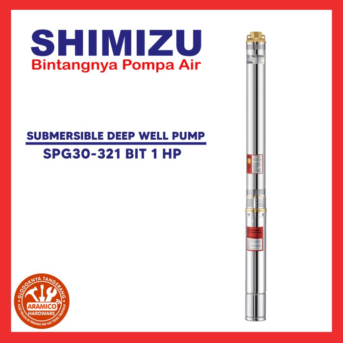 Pompa Submersible / Pompa Satelit Shimizu SPG30-321 BIT 1 HP