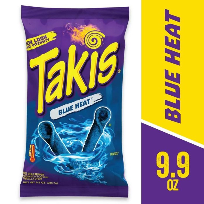 

Takis Blue Heat Hot Chili Pepper Tortilla Chips - 280Gr