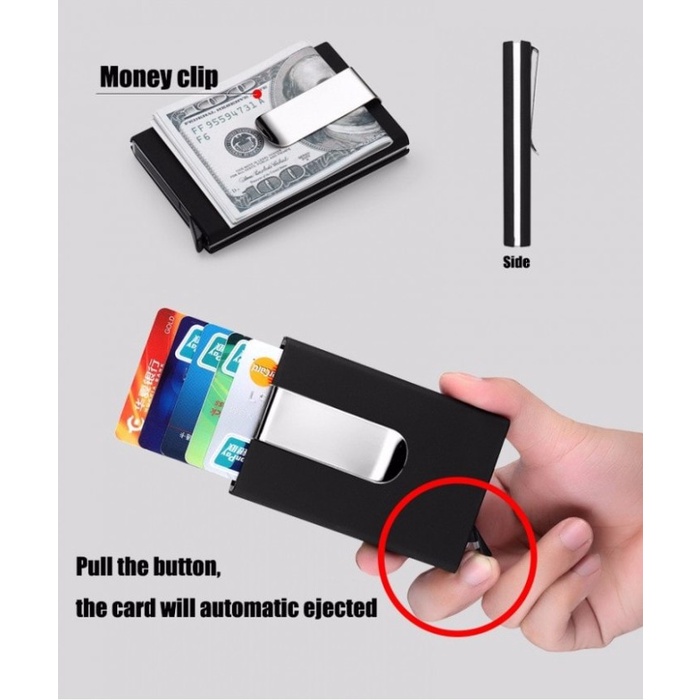 

Terlaris Luxury Men Automatic Pop Up Aluminum Business Card Holder