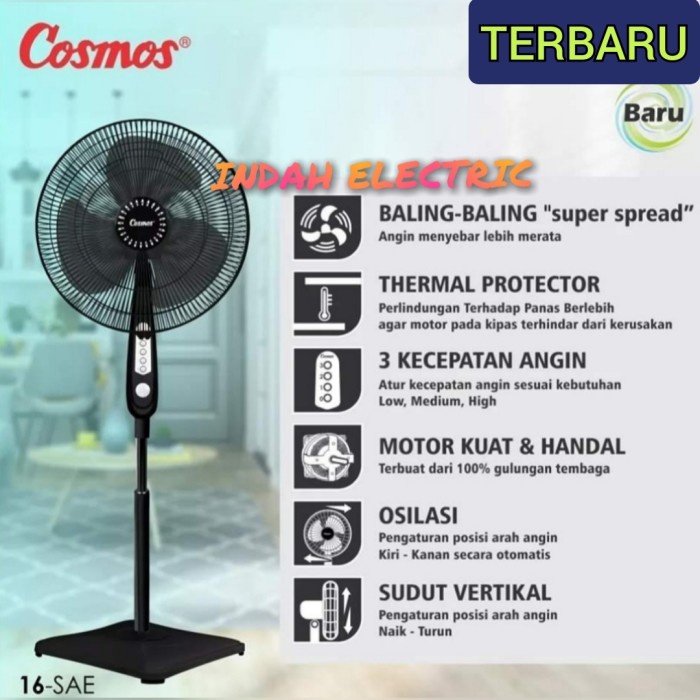 Terlaris Kipas Angin Cosmos 16Sae / Kipas Angin Berdiri Cosmos 16" Sae Baru