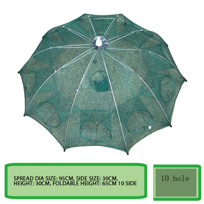 Terlaris Jaring Payung Perangkap Ikan Bubu Kecil 6 Lubang 8 Hole 10 Holes Murah