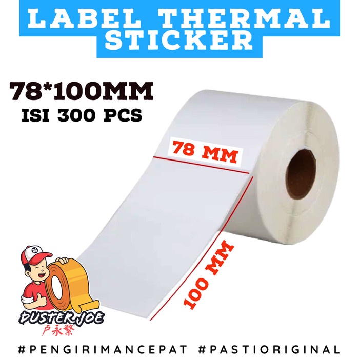 

Terlaris Label Kertas Thermal 78X100 Barcode Sinar Ross Isi 300 Per 1 Rol