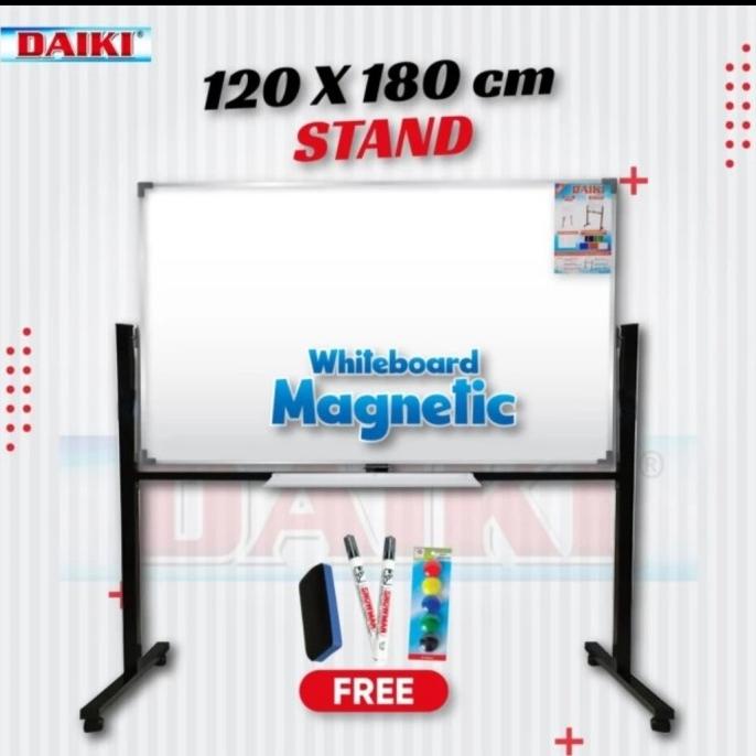 

Daiki Whiteboard magnetic standing single face size 120 x 180 cm. ---NEW---