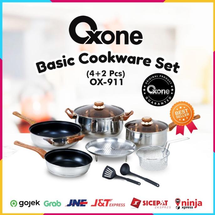 

Ox-911 Panci Oxone Basic Cookware Set 4+2Pcs