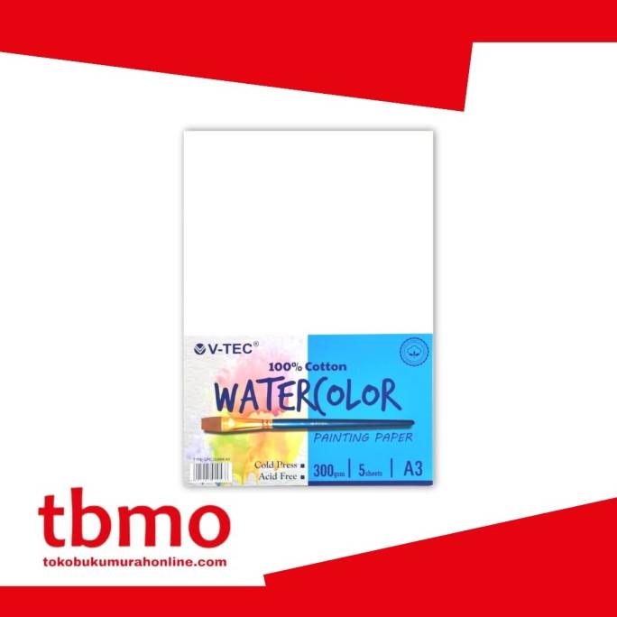 

TBMO WATER COLOUR PAINTING PAPER CPP 103004 5SHEETS/300GR UK.A3 VTEC