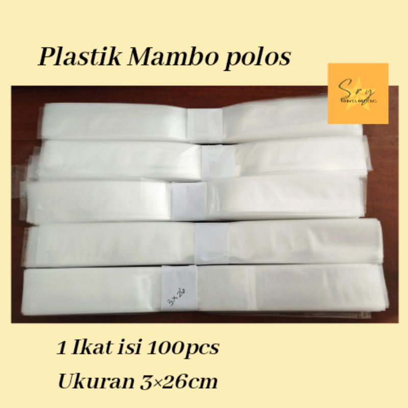 

PLASTIK ES MAMBO BURAM 3×26, isi 100pcs (Minimal pembelian 2 ikat)