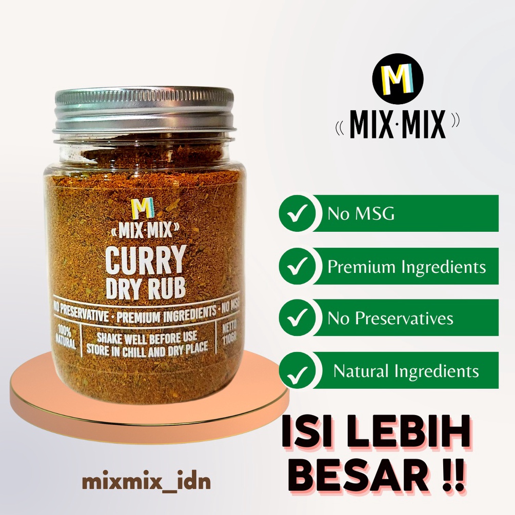 

Grosir Mixmix Curry Dry Rub Bumbu Marinasi Serbaguna 110 GRAM All Purpose Seasoning 52