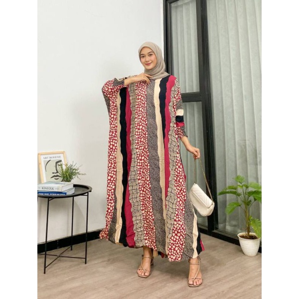 gamis KAFTAN PELANGI gamis kaftan kekinian baju gamis batik pekalongan baju gamis premium kaftan vir