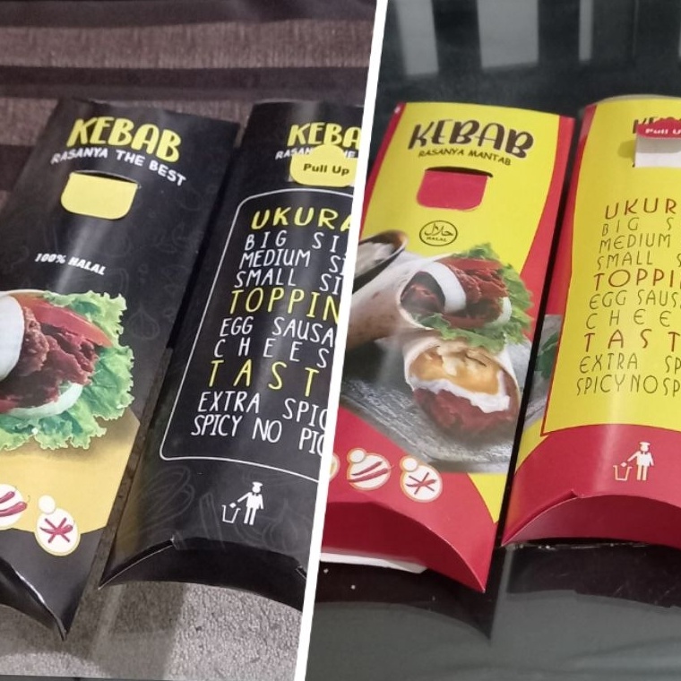 

Kirim Langsung.. Kemasan Bungkus Wadah Dus Kebab Murah Dengan Tarikan 50 Pcs Merah Kuning TNC