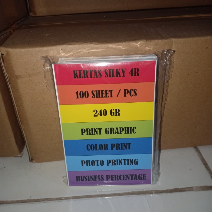 

Terlaris Kertas Silky Photo Paper Silky 4R Isi 100 Lembar