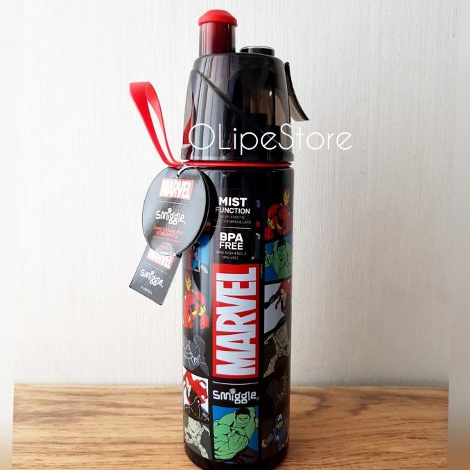 SMIGGLE - Marvel Stainless Steel Spritz Bottle Botol Minum Semprot 3