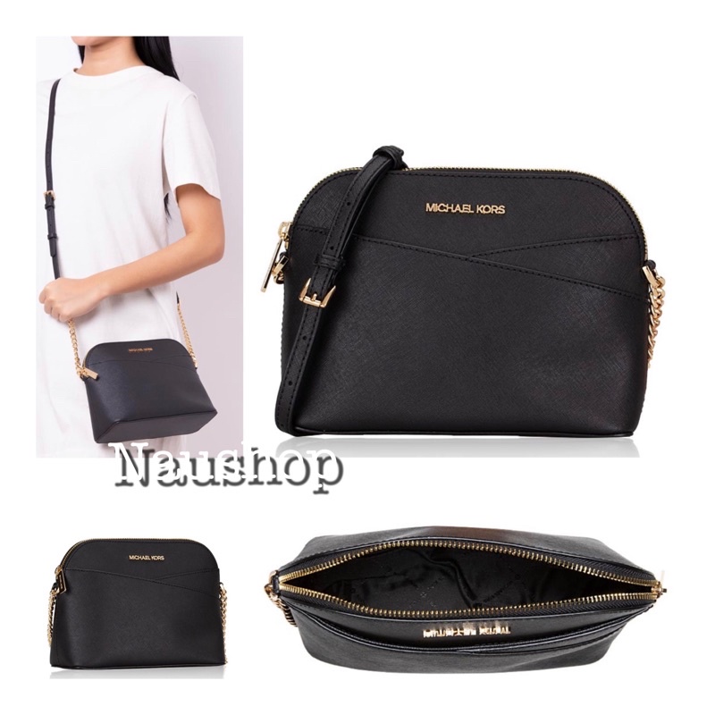 MK MICHAEL KORS Jet Set Medium Dome Crossbody Black