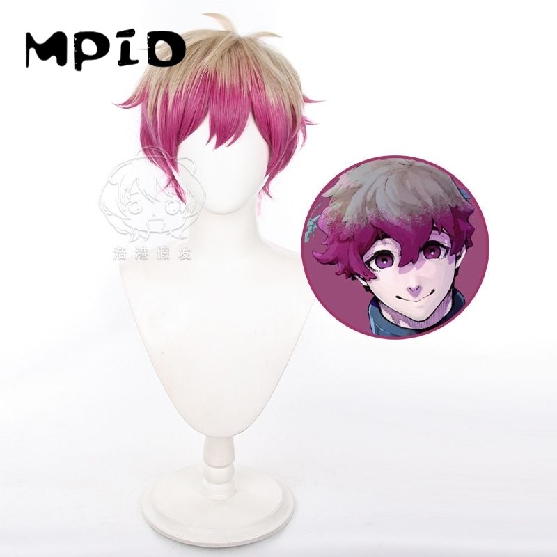 【MPID】Anime BLUE LOCK Alexis Ness Cosplay Wig Short Linen Rose Red Wigs Heat Resistant Synthetic Hai