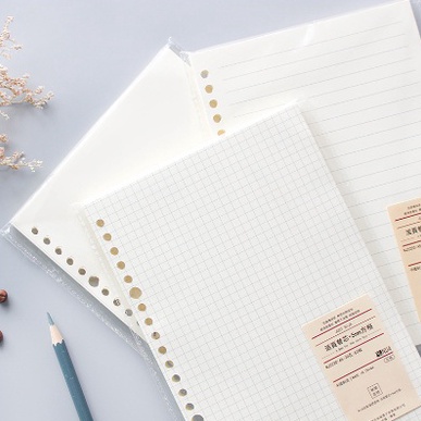 

【murah】 Zumoo Loose leaf A5 / Refill Binder 60 LEMBAR / Bookpaper 80 gsm GRID DOT RULED BLANK 20 Holes