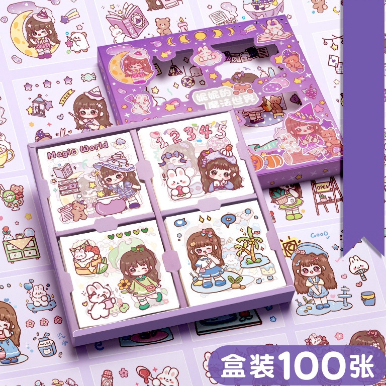 

12.12 Promo >> NINI STIKER KOREA ISI 100 PCS STICKER DECO AESTHETIC SCRAPBOOK DIARY JOURNAL DIY LOVERSTUFF