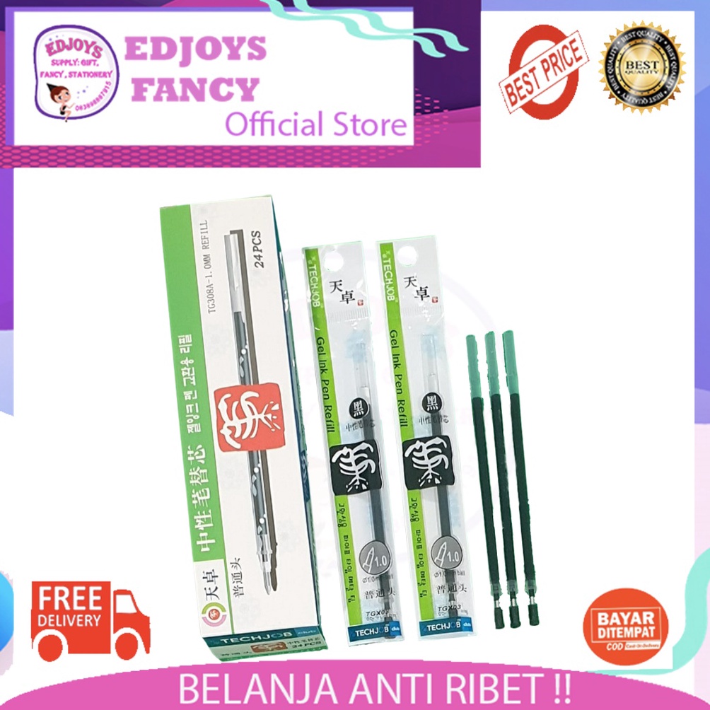 

Produk Premium.. Edjoys Tizo Isi 24 pcs Isi pen gel 1.0 mm TG308A Refill pulpen sign pen isi ulang pena tizo TG-340 95