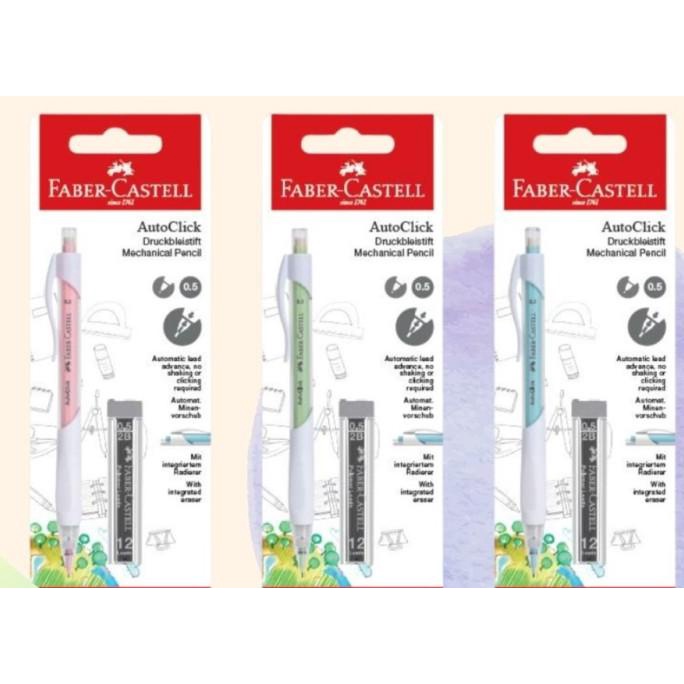 

Pensil Mekanik Faber Castell AUTOCLICK PASTEL 0.5 mm + REFILL sellanorimart