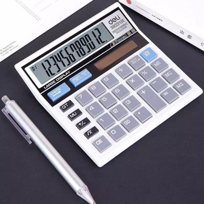 

Model Keren.. Deli 39231 Calculator Check & Correct Desktop Kalkulator Meja Office 512 00Y