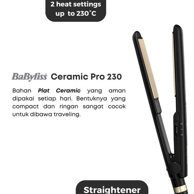 NEW Babyliss Ceramic Straightener Pro 230 - 2089U